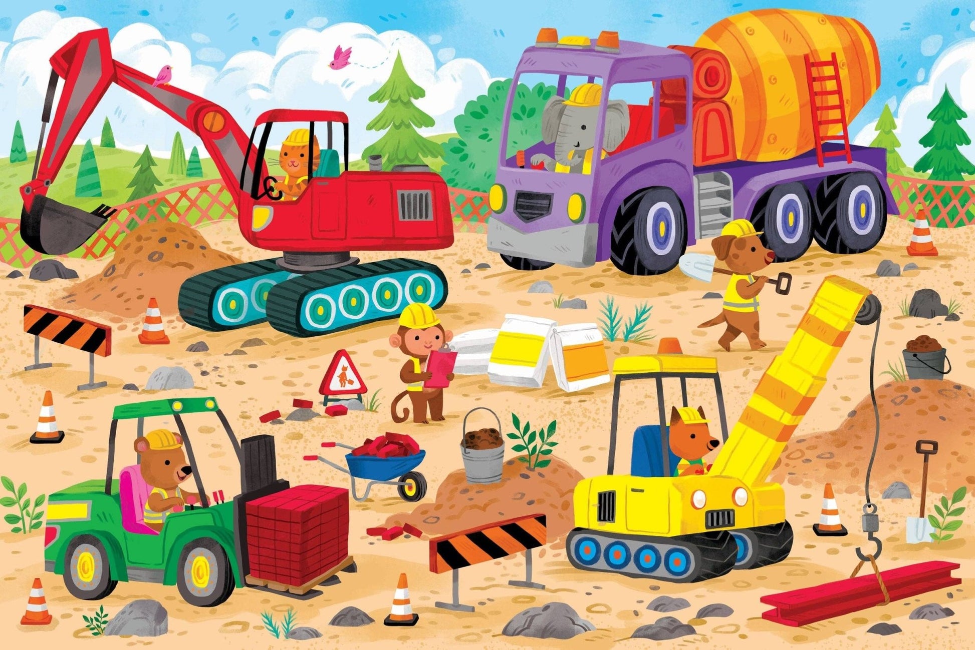 Construction Site Kids' Floor Puzzle - Market 12