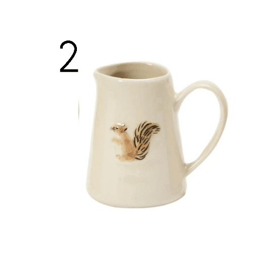 DF4986A Hand - Painted Creamer with Forest Animal, 4 Styles - Market 12
