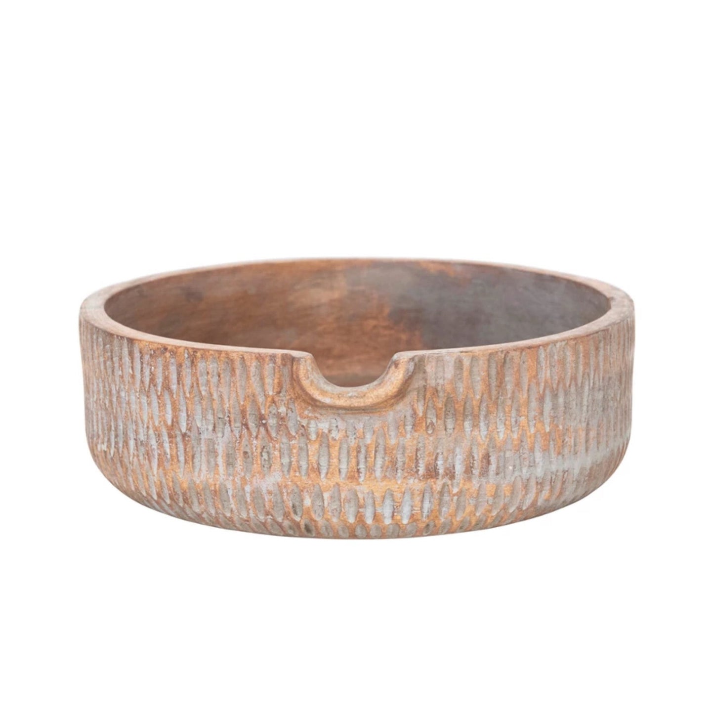 DF5297 Hand - Carved Mango Wood Bowl with Spout - Market 12