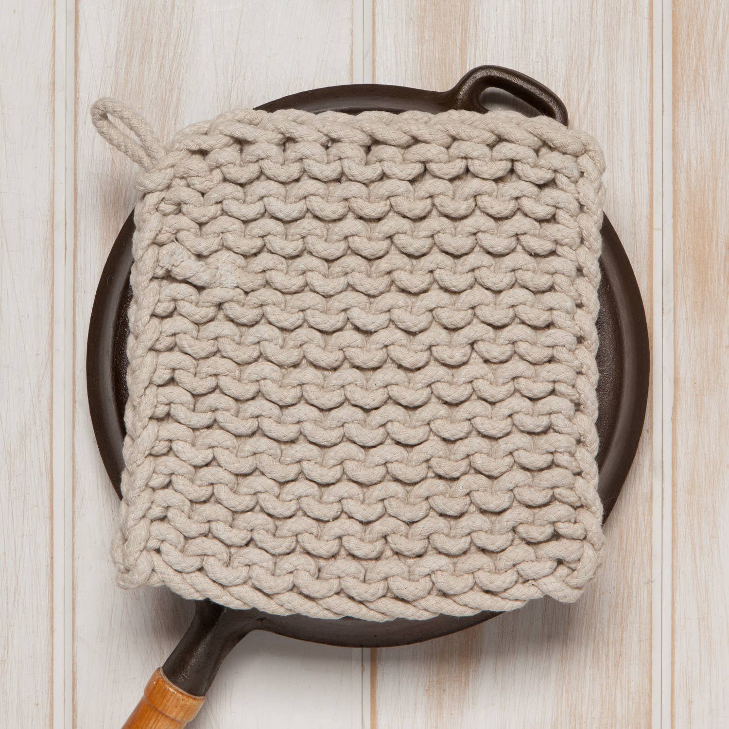 Dove Gray Knit Potholder - Market 12