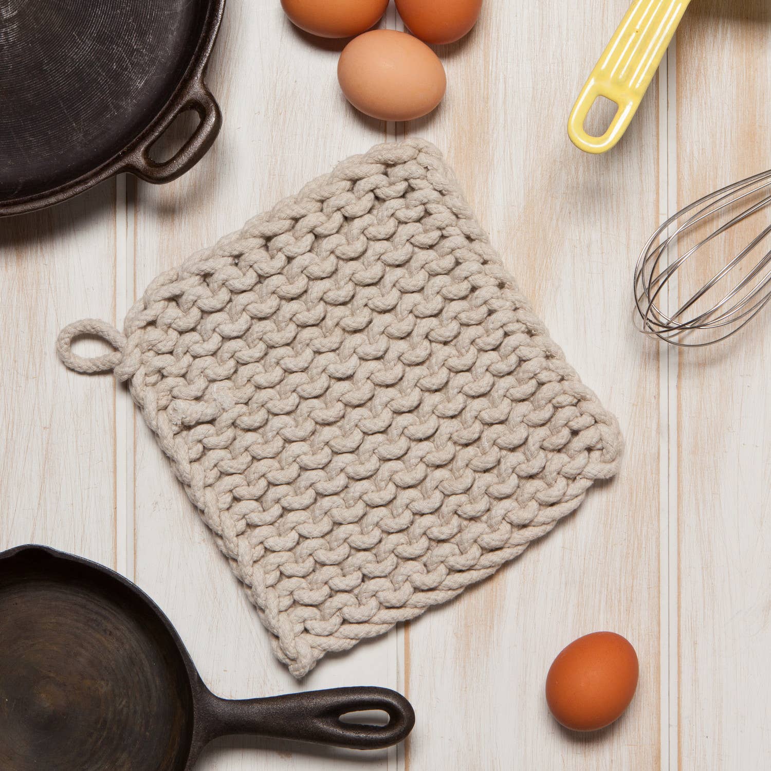 Dove Gray Knit Potholder - Market 12