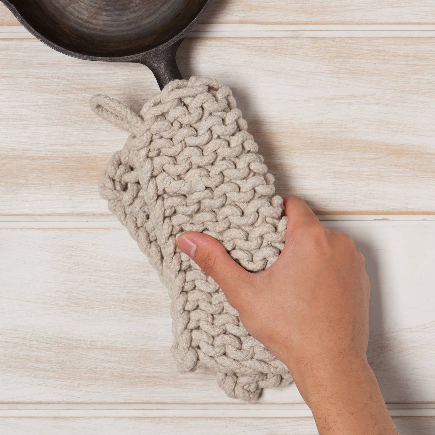 Dove Gray Knit Potholder - Market 12