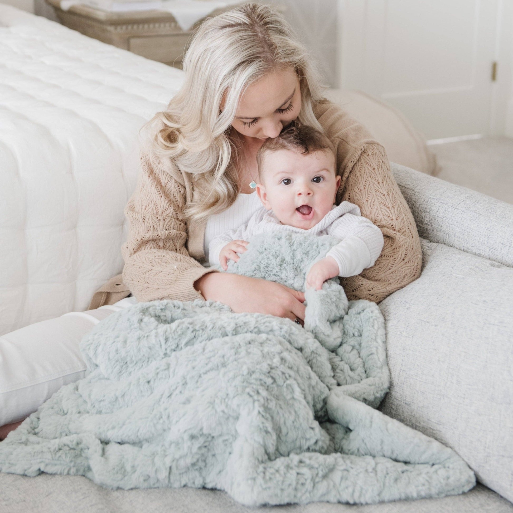 DREAM RECEIVING BLANKETS: Sweet Mint - Market 12