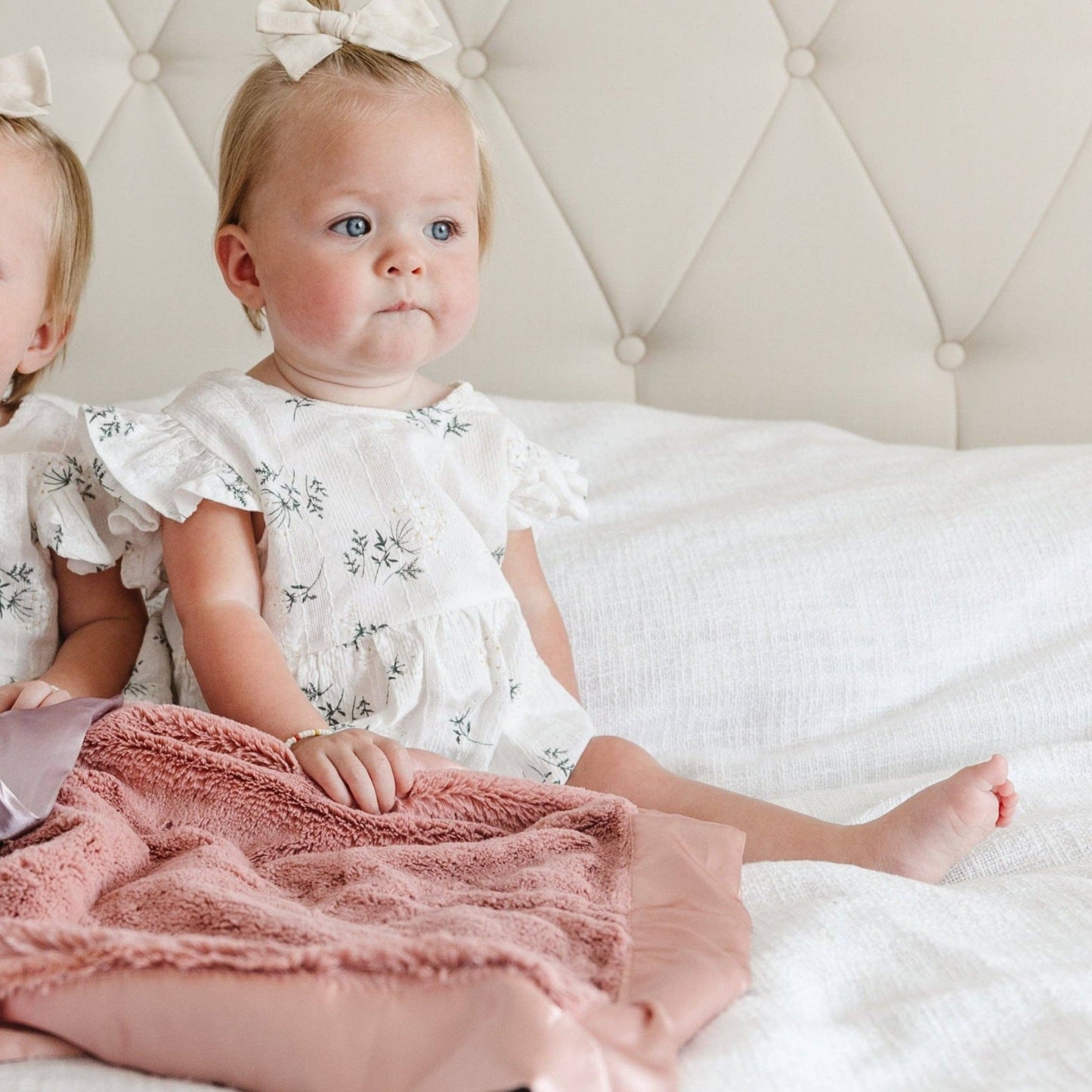 Dusty Peach SATIN BORDER MINI BLANKETS - Market 12