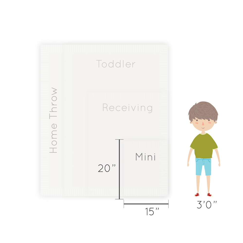 Dusty Peach SATIN BORDER MINI BLANKETS - Market 12