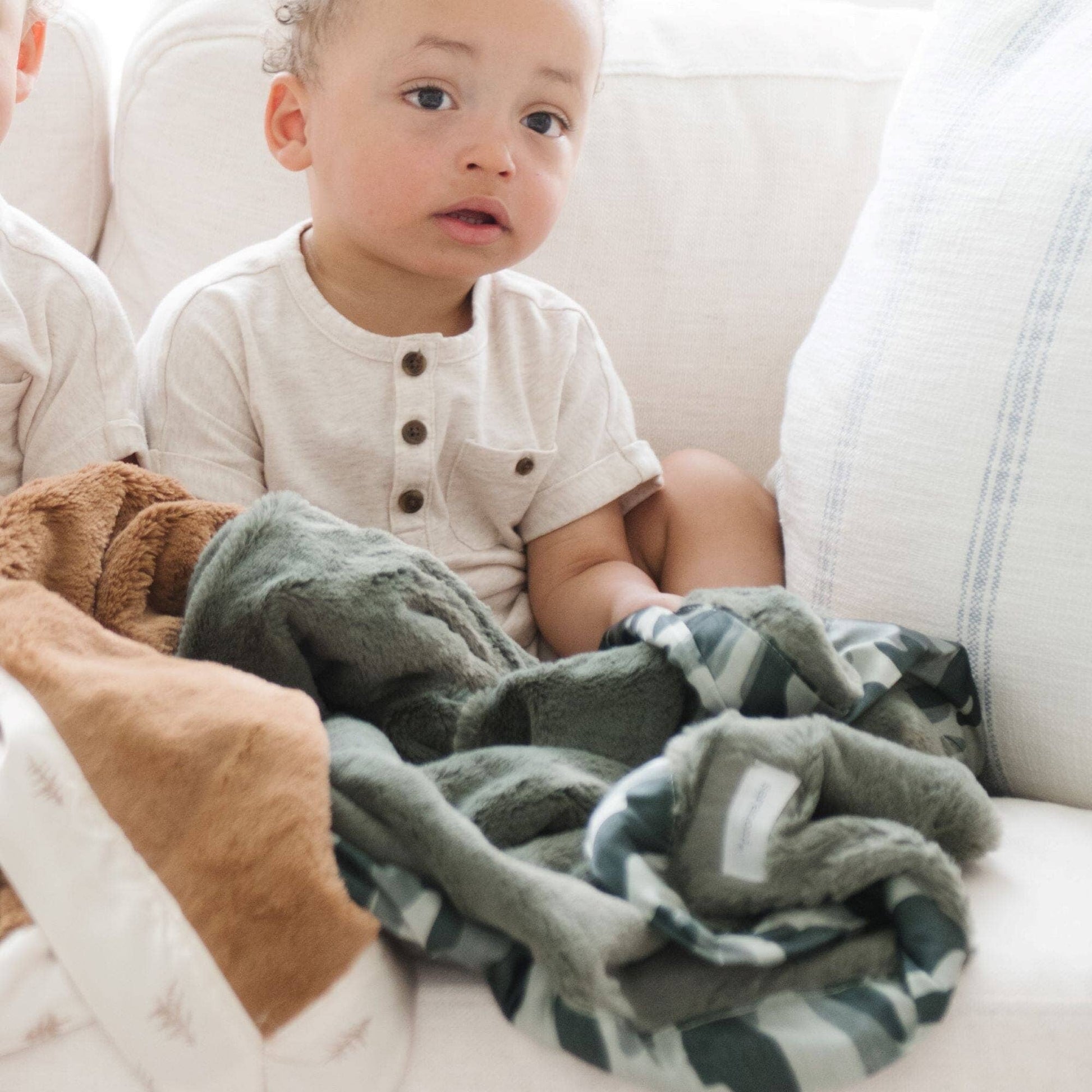 Dusty Peach SATIN BORDER MINI BLANKETS - Market 12