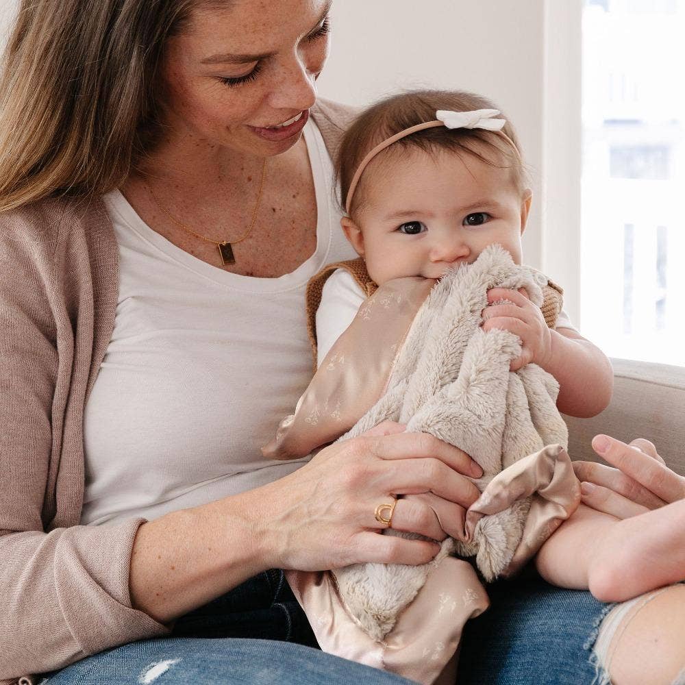Dusty Peach SATIN BORDER MINI BLANKETS - Market 12