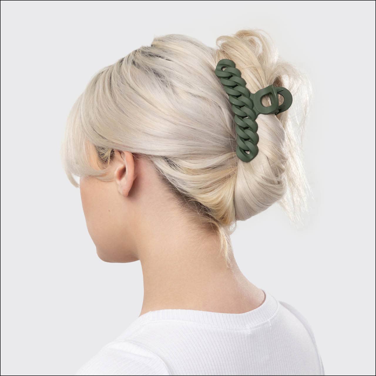 Eco - friendly Chain Claw Clip 3pc Set - Black/Moss - Market 12