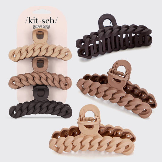 Eco - friendly Chain Claw Clip 3pc Set - Neutral - Market 12