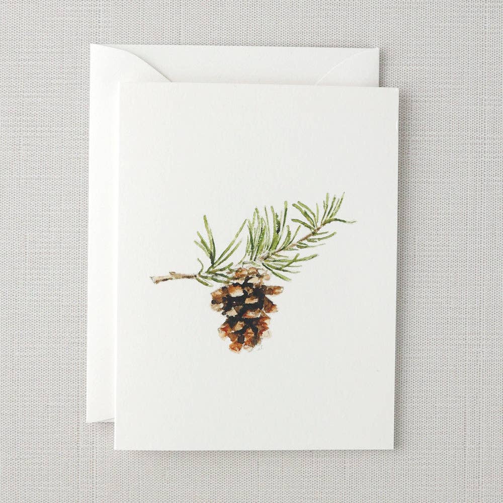 Evergreen notecard set - Market 12