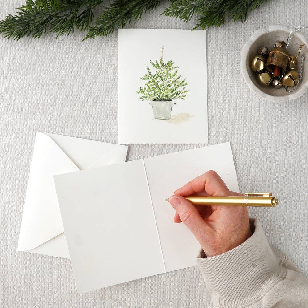 Evergreen notecard set - Market 12