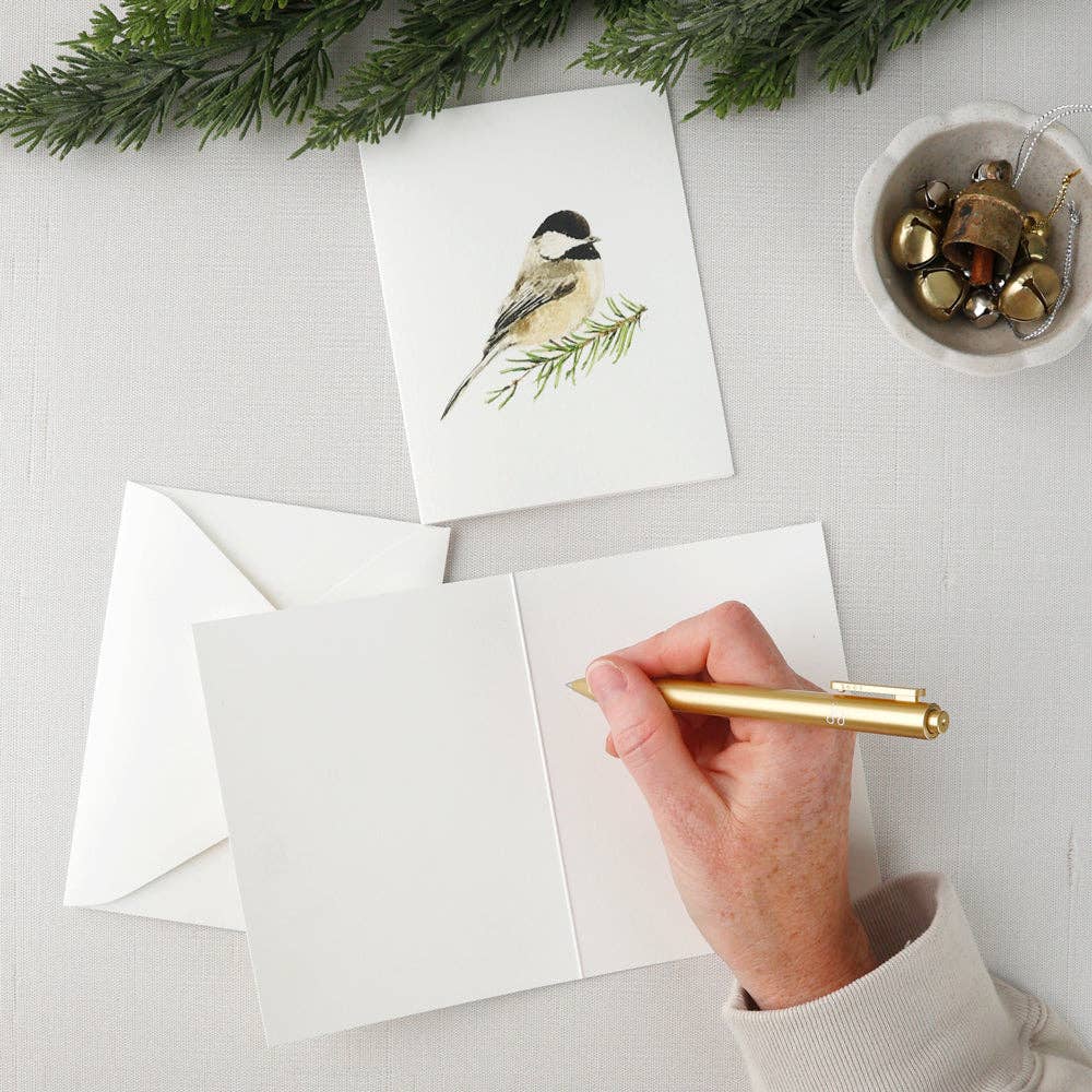 Evergreen notecard set - Market 12
