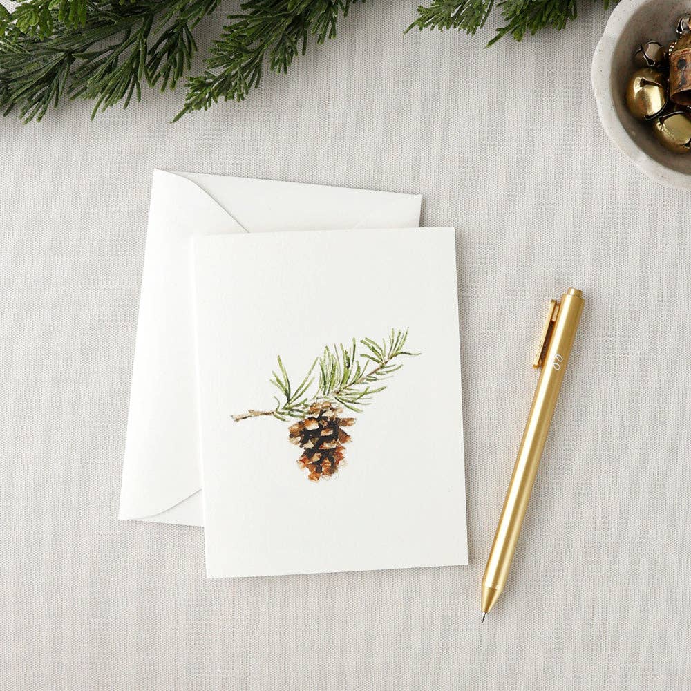 Evergreen notecard set - Market 12