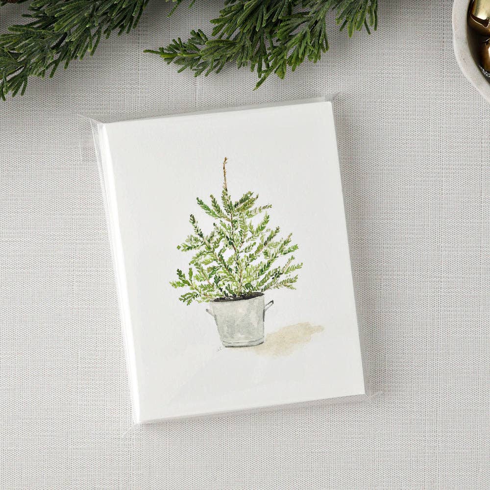 Evergreen notecard set - Market 12