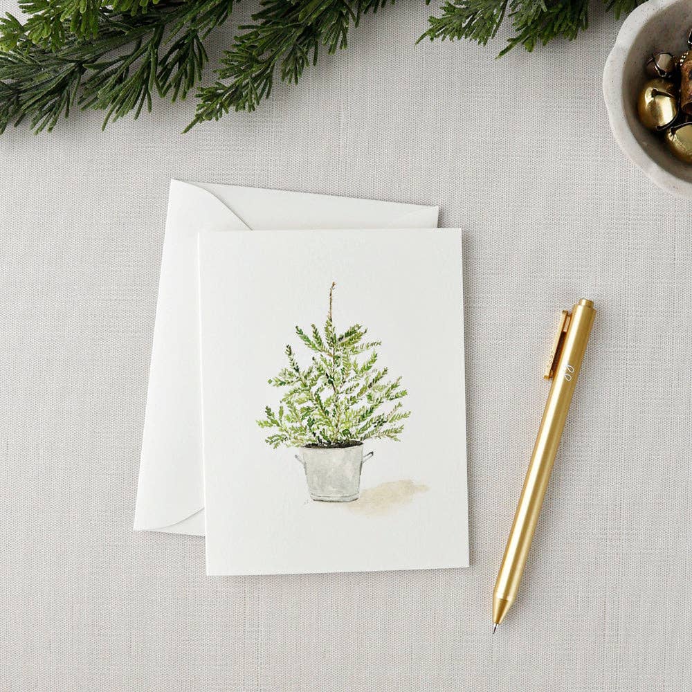 Evergreen notecard set - Market 12