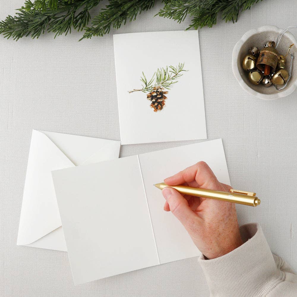 Evergreen notecard set - Market 12