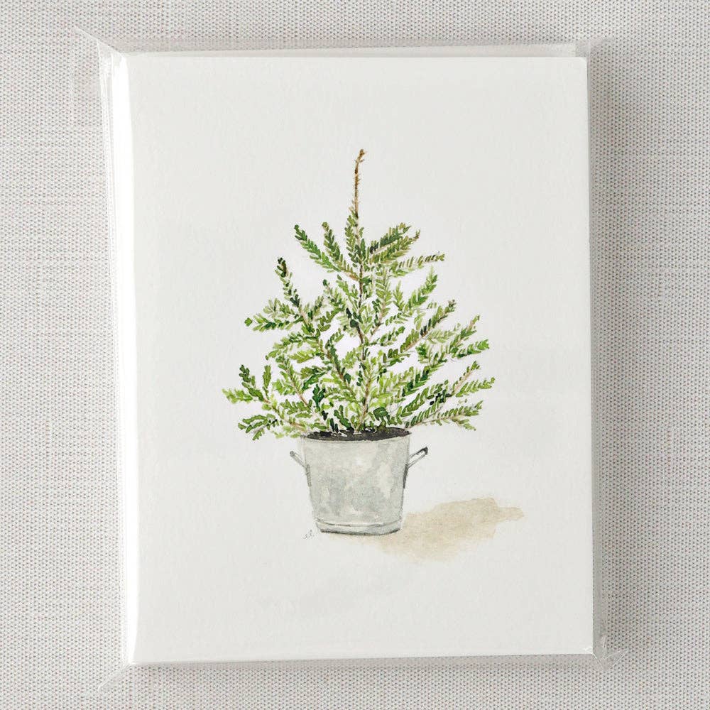 Evergreen notecard set - Market 12