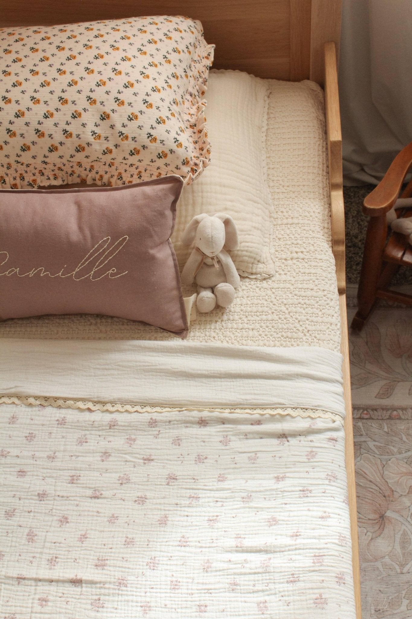 Evie Floral Big Kid Blanket - Market 12