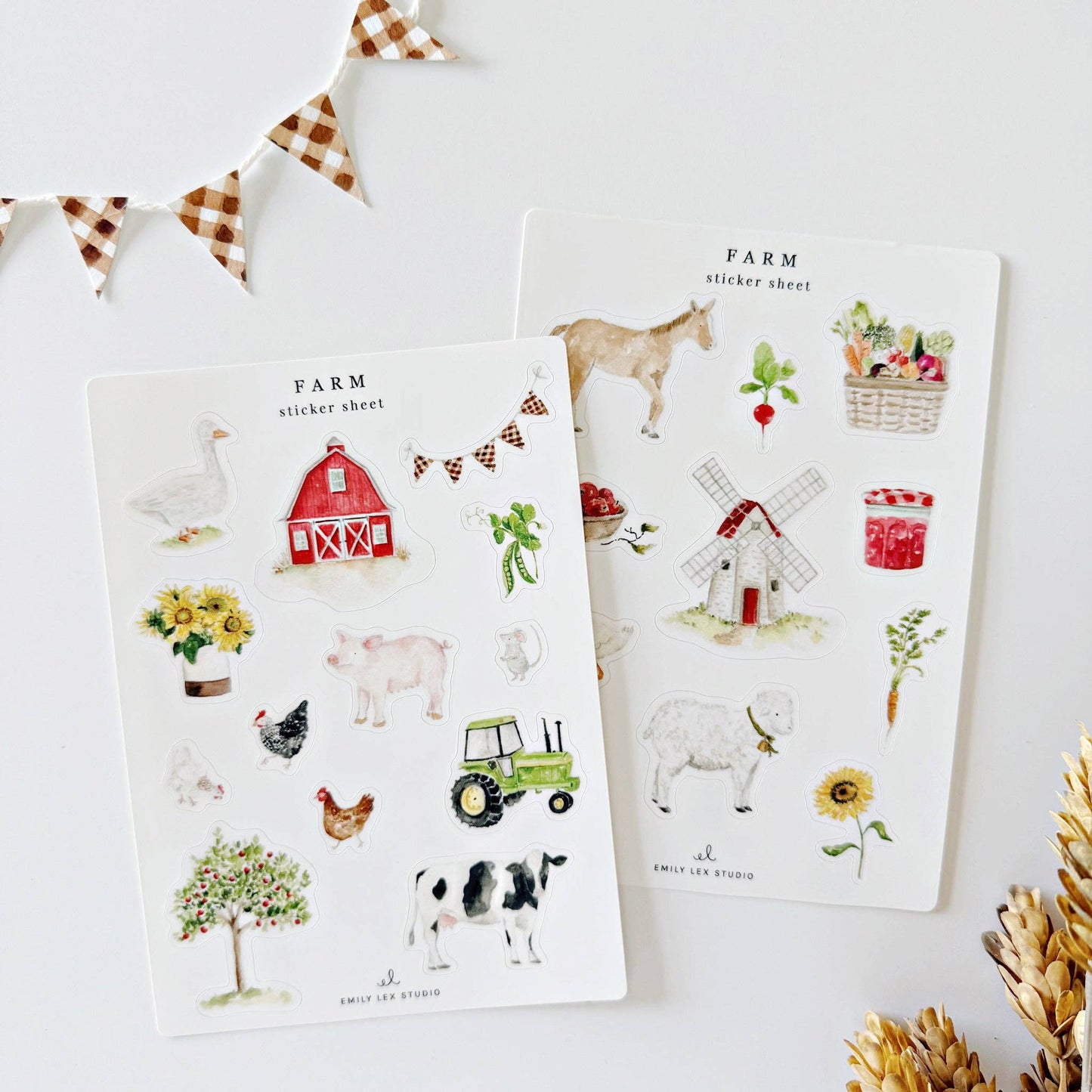 Farm sticker sheets - Market 12