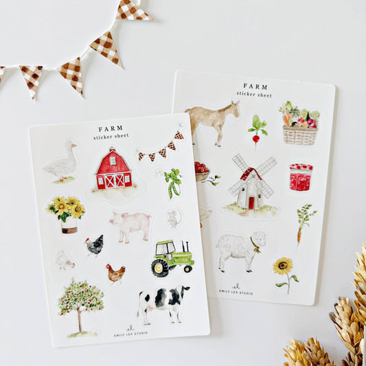 Farm sticker sheets - Market 12
