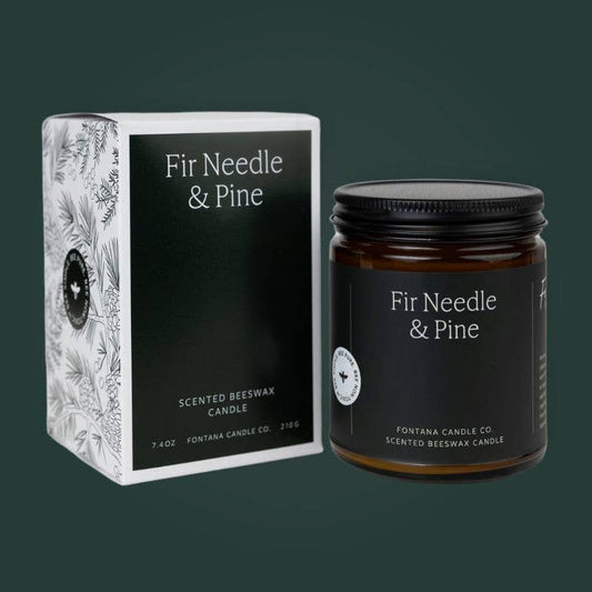 Fir & Pine Essential Oil Beeswax Jar Candle: Non - Toxic - Market 12
