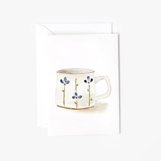 Flower mug mini notecard - Market 12