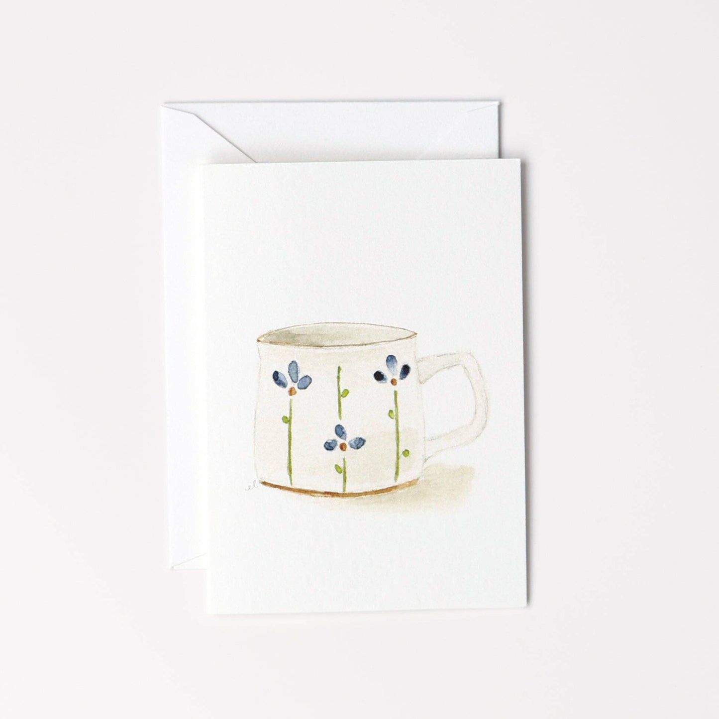 Flower mug mini notecard - Market 12
