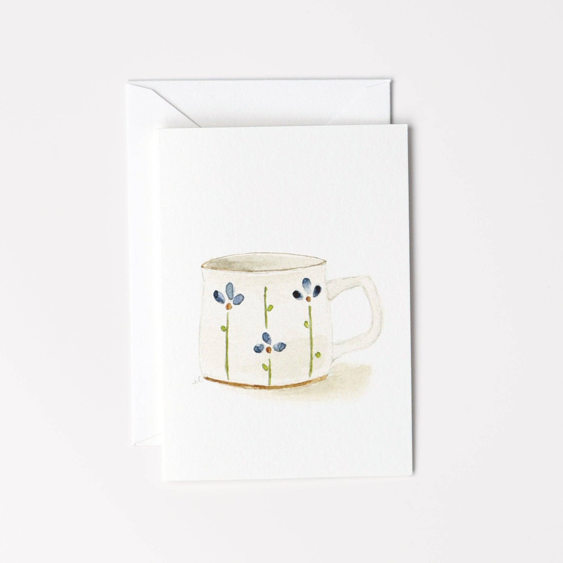 Flower mug mini notecard - Market 12