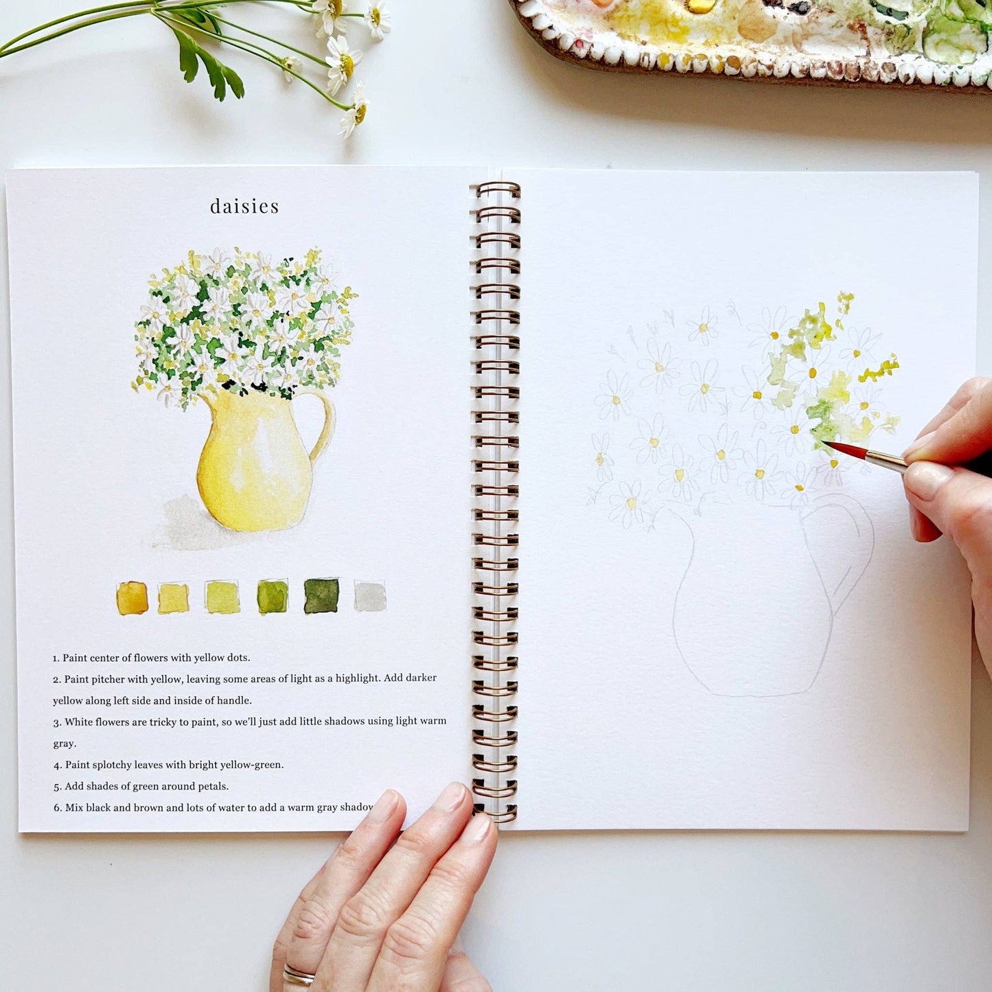 Flowers watercolor workbook - Market 12