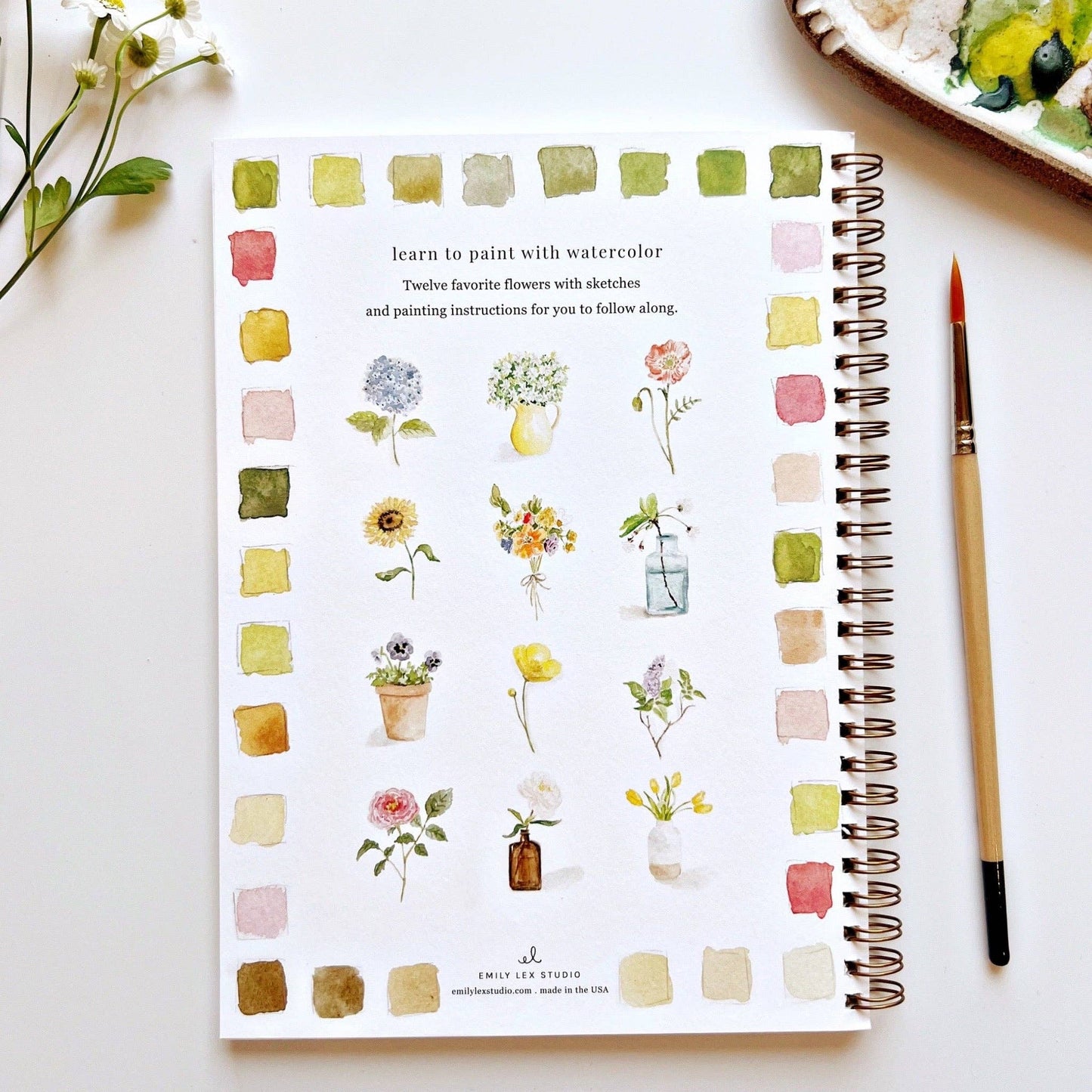 Flowers watercolor workbook - Market 12