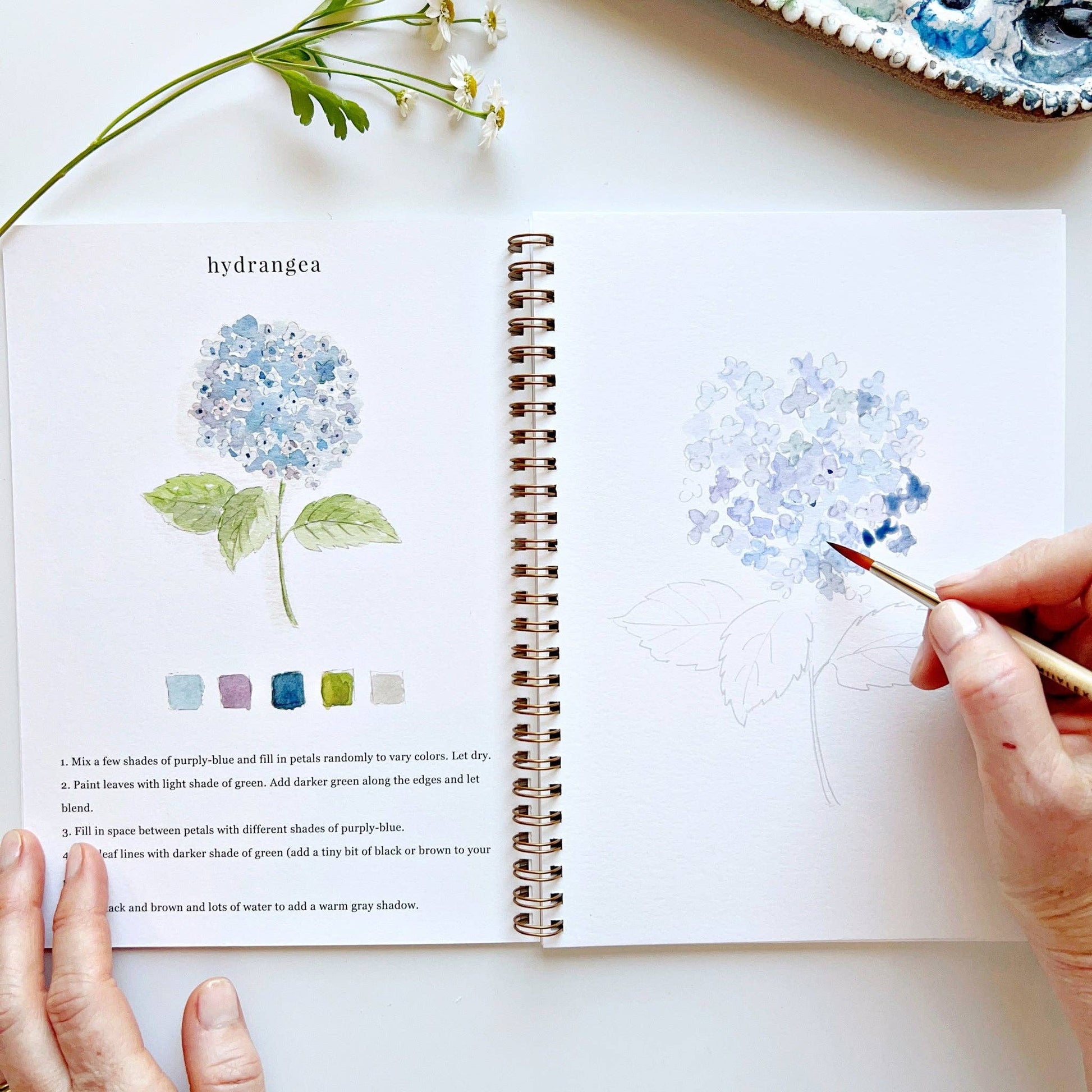 Flowers watercolor workbook - Market 12