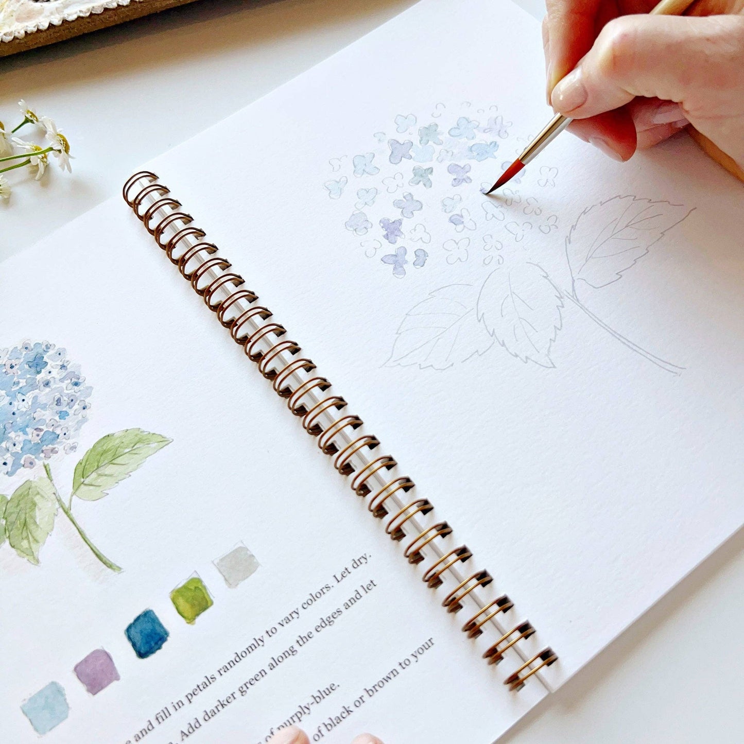 Flowers watercolor workbook - Market 12