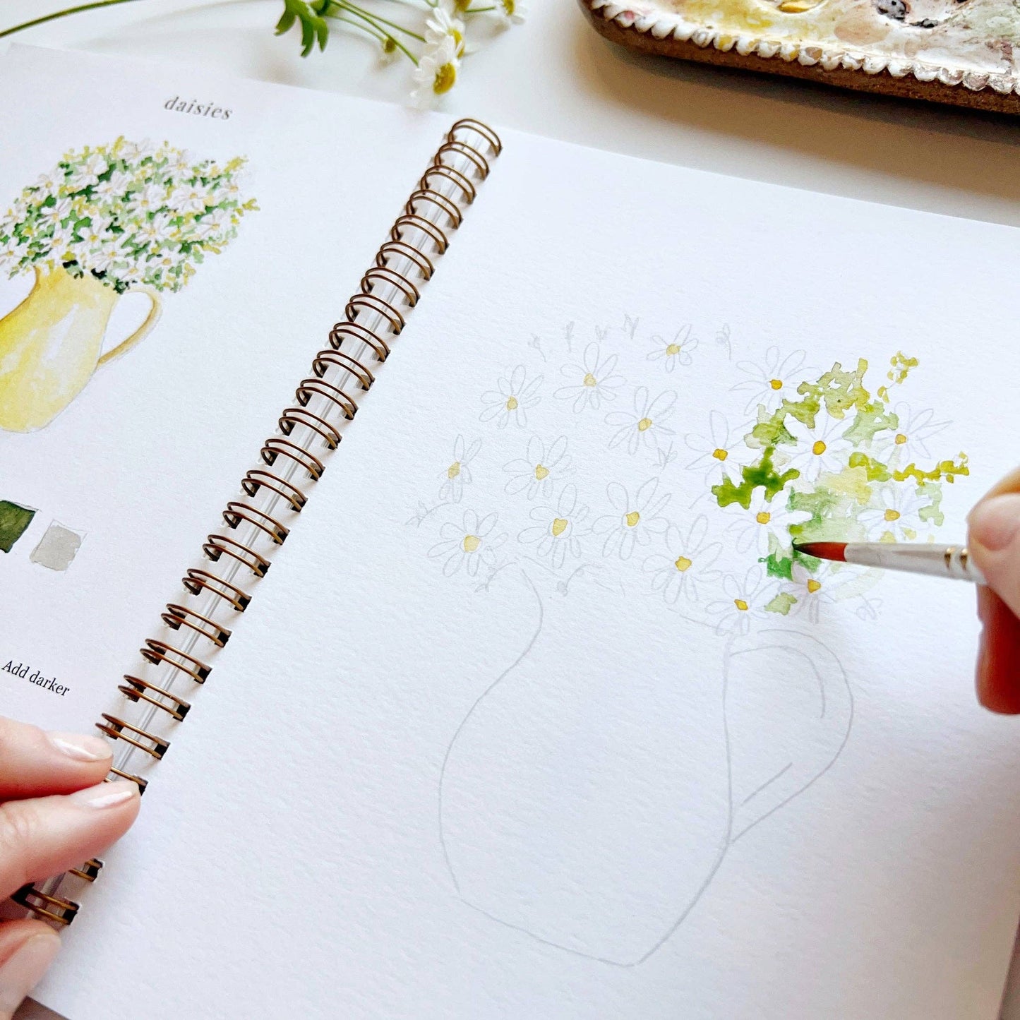 Flowers watercolor workbook - Market 12