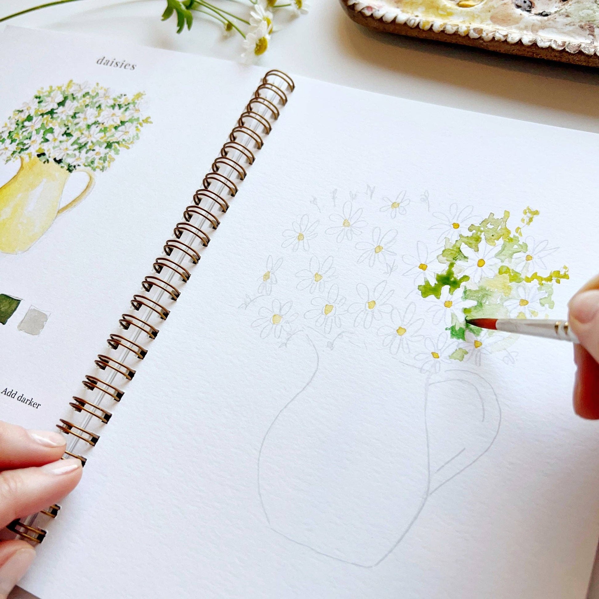 Flowers watercolor workbook - Market 12