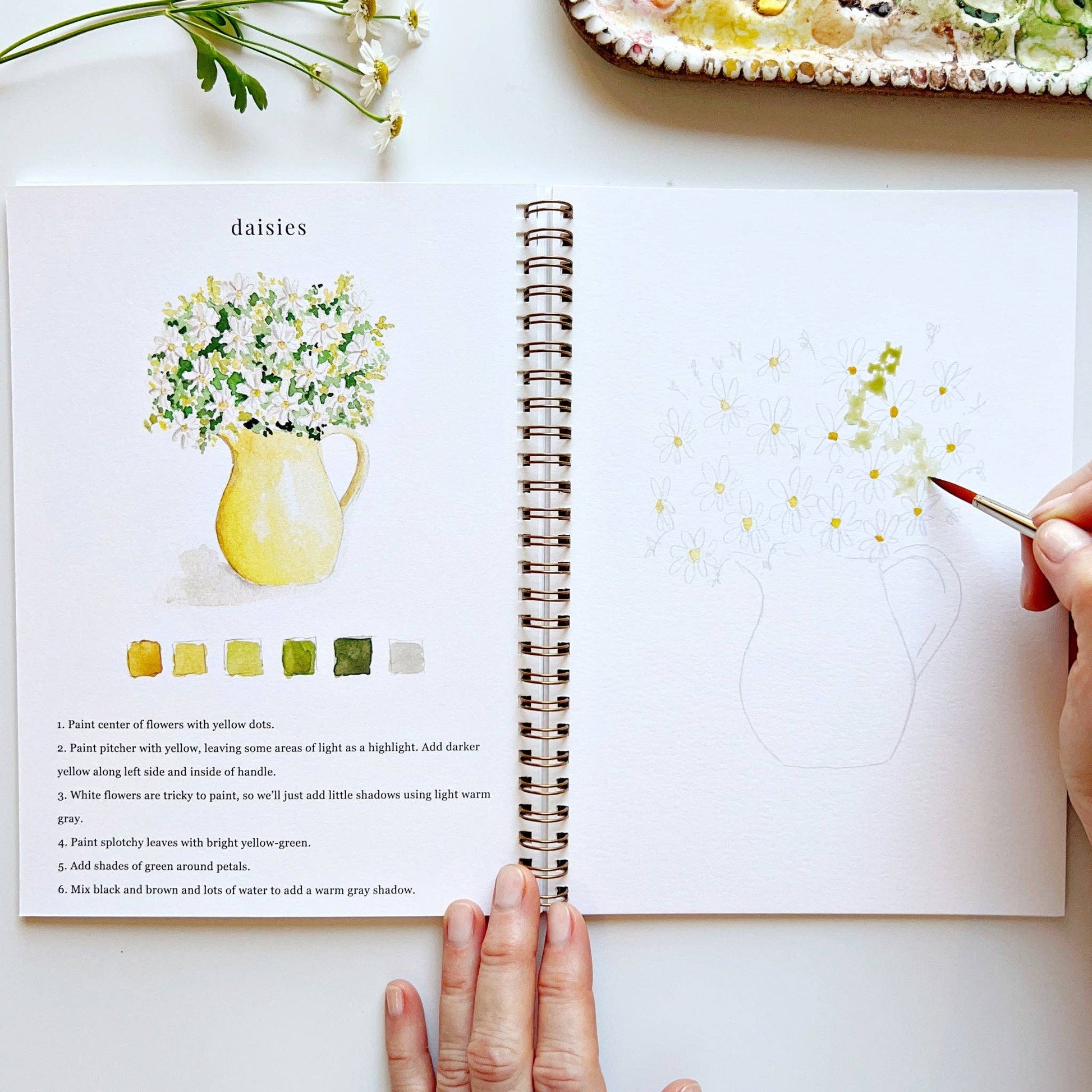 Flowers watercolor workbook - Market 12