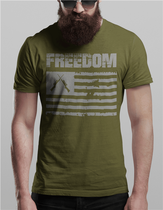 Freedom Tee: Military green - Market 12
