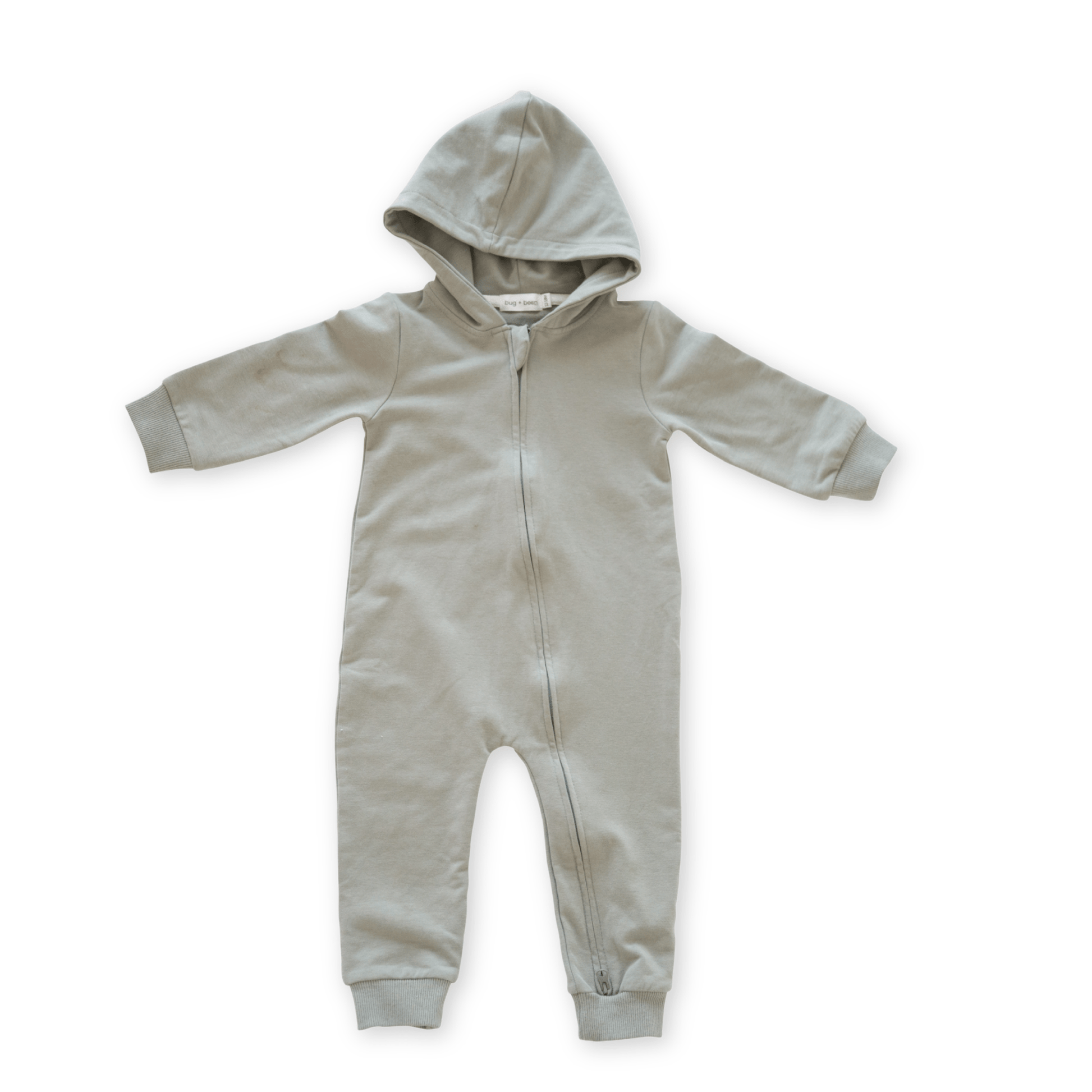 French Terry Hoodie Romper | Sage - Market 12