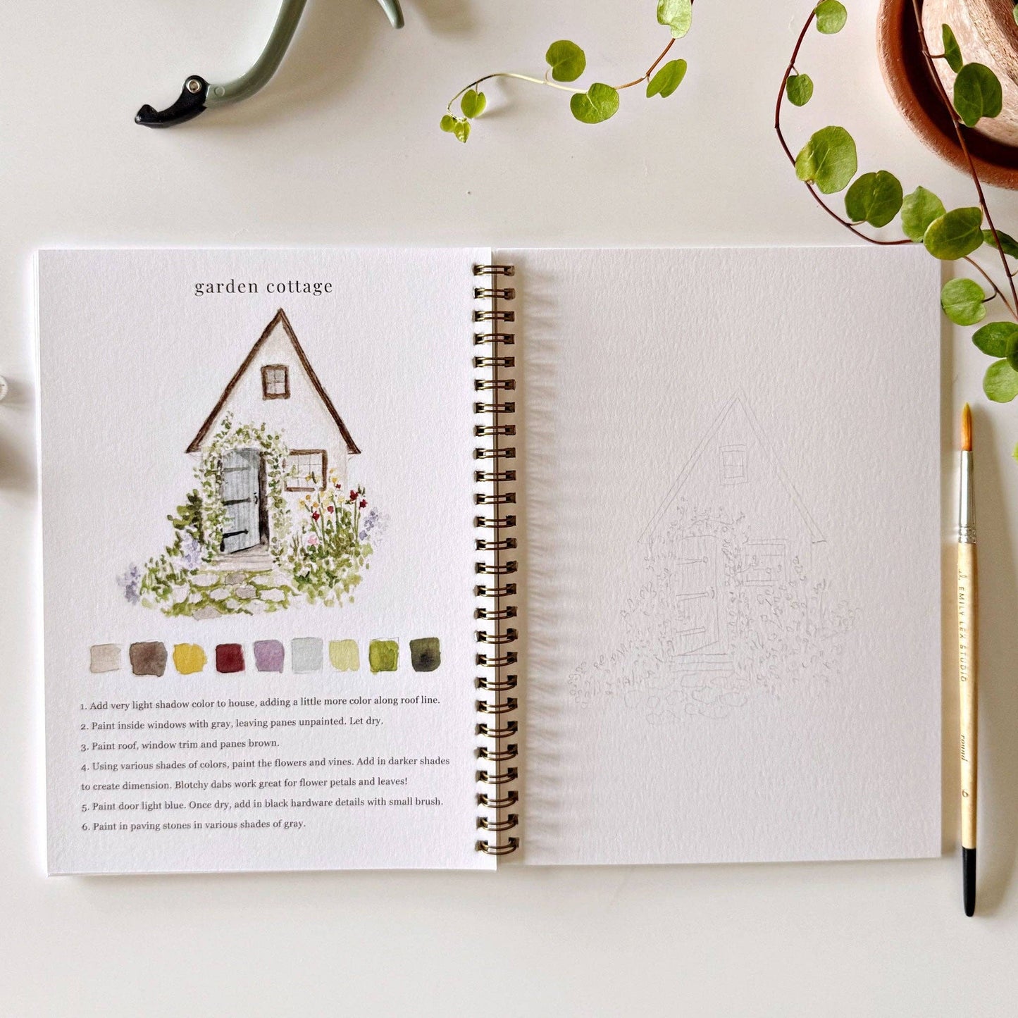 Garden watercolor workbook - Market 12