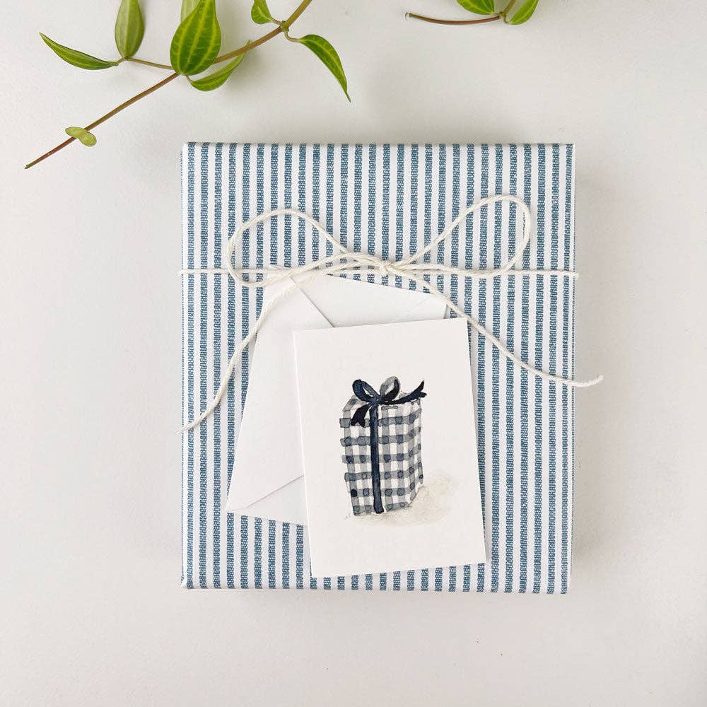 Gingham gift mini notecard - Market 12