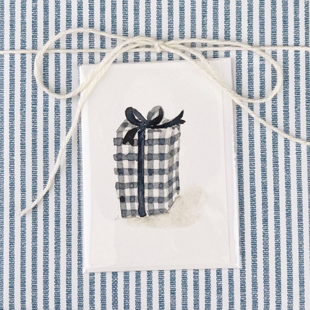 Gingham gift mini notecard - Market 12