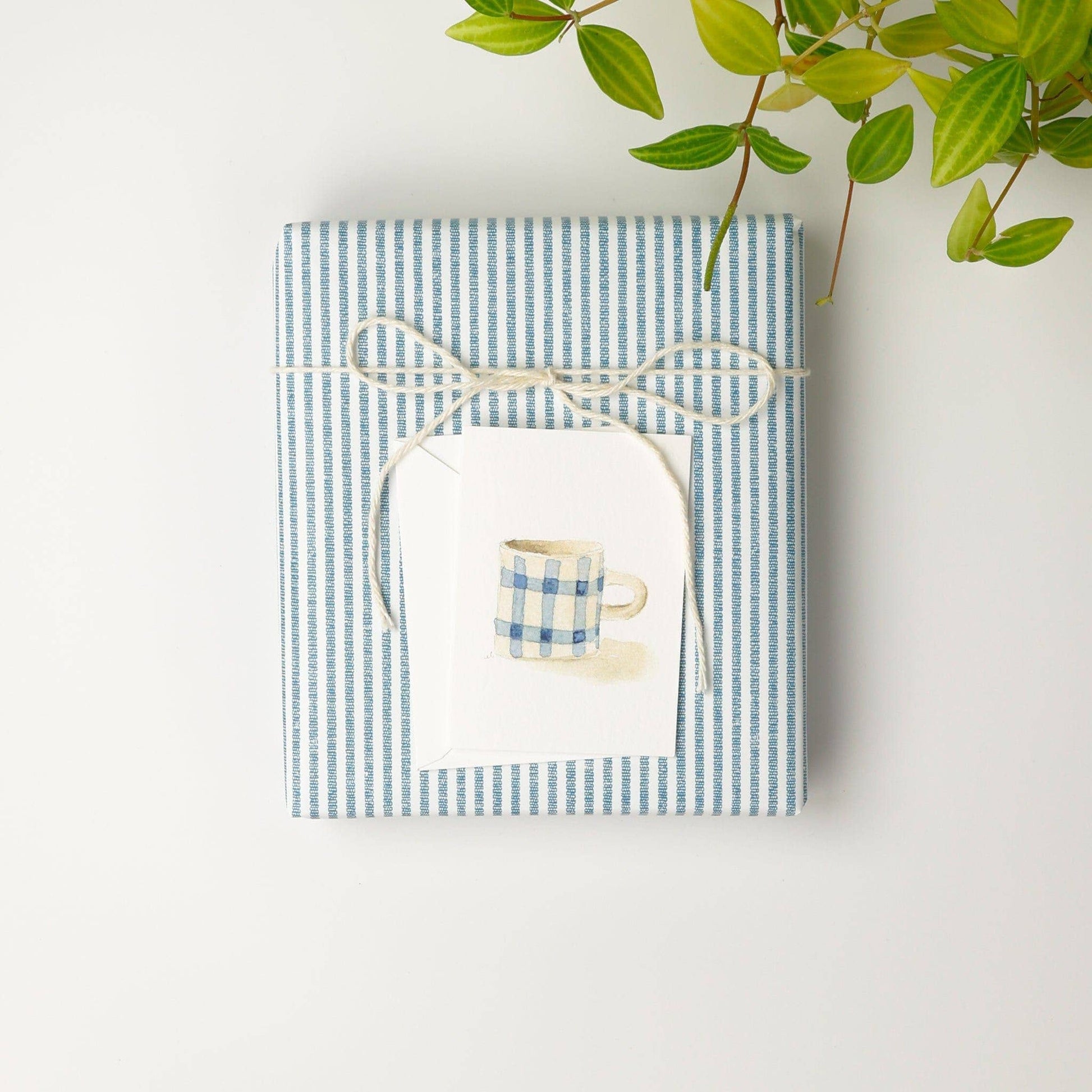 Gingham mug mini notecard - Market 12
