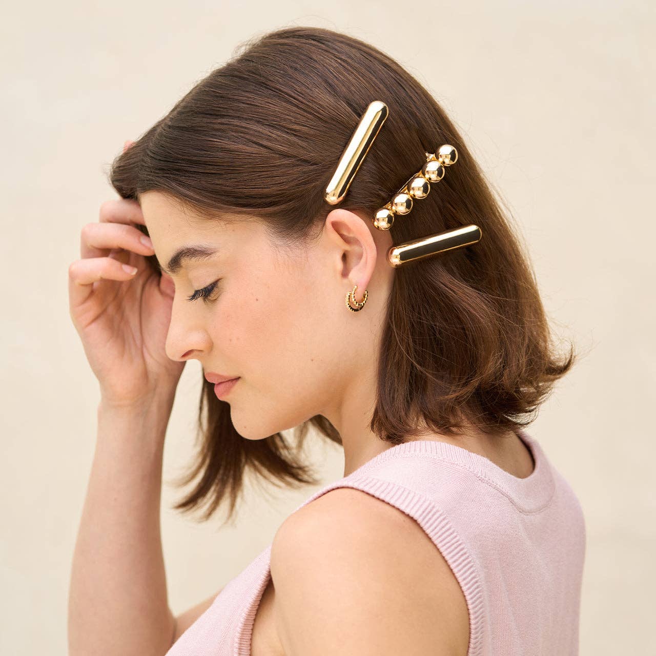 Gold Metal Barrettes - Market 12