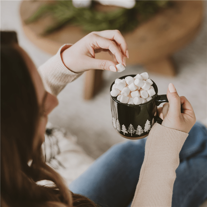 Green Pine Trees holidays Stoneware Coffee Mug - Market 12
