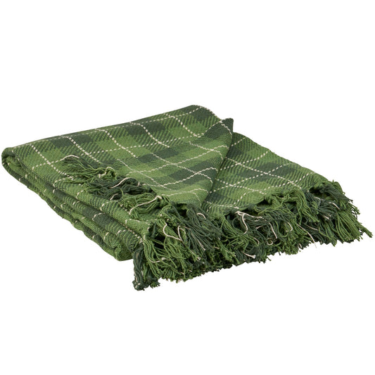 Green Tartan Throw - Market 12