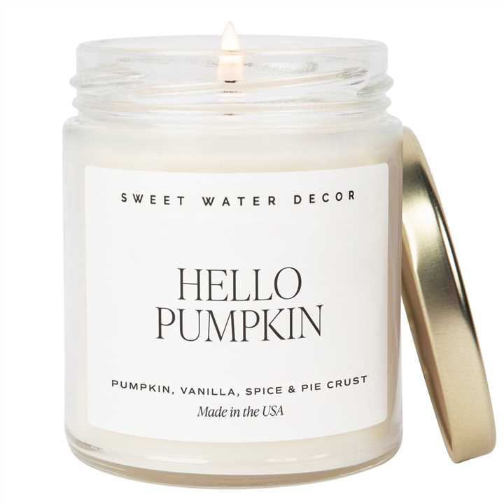 Hello Pumpkin 9 oz Fall Soy Candle - Market 12