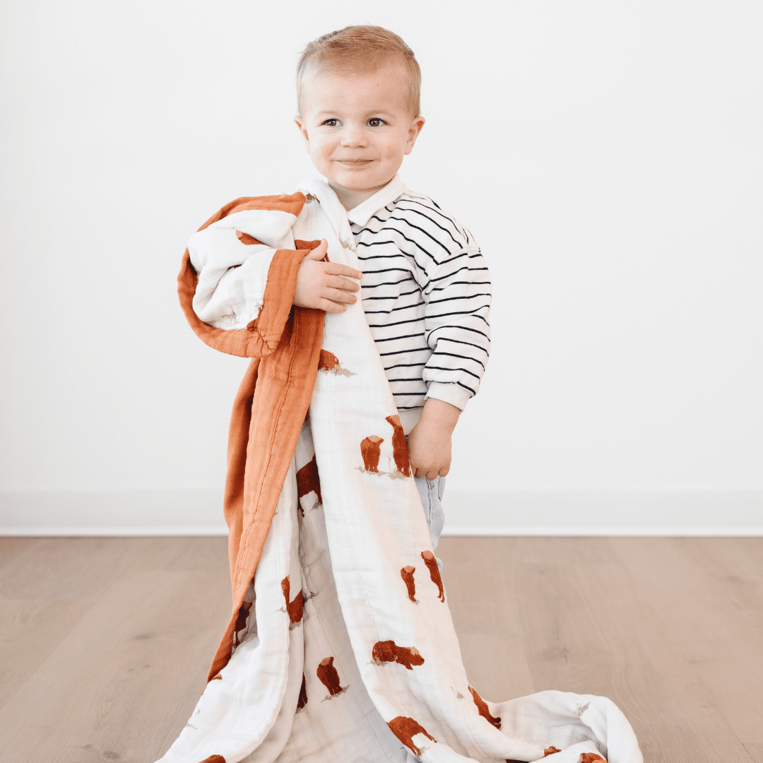 Highland Cow Bamboo Rayon Muslin 4 - Layer Quilt - Market 12