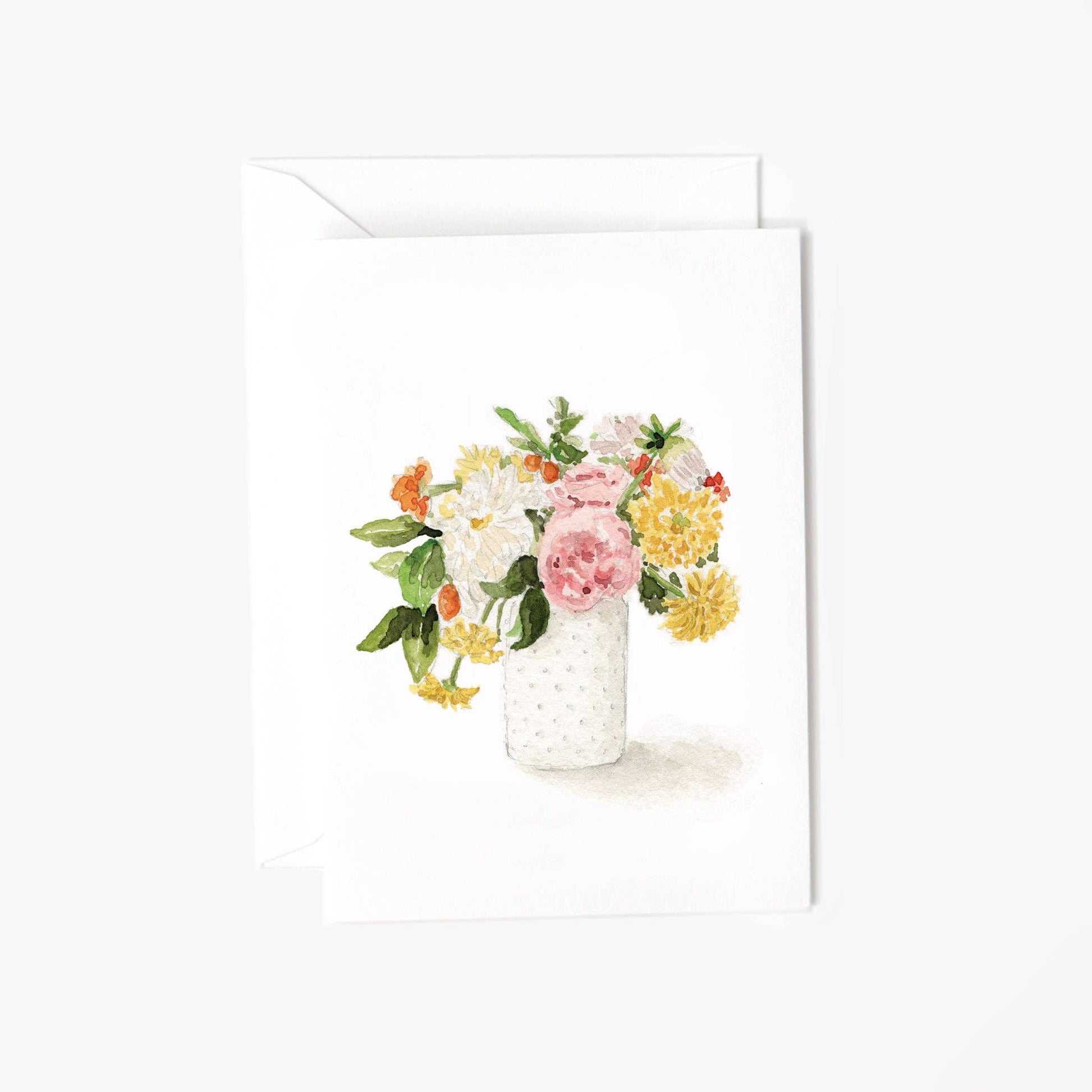 Hobnail bouquet mini notecard - Market 12