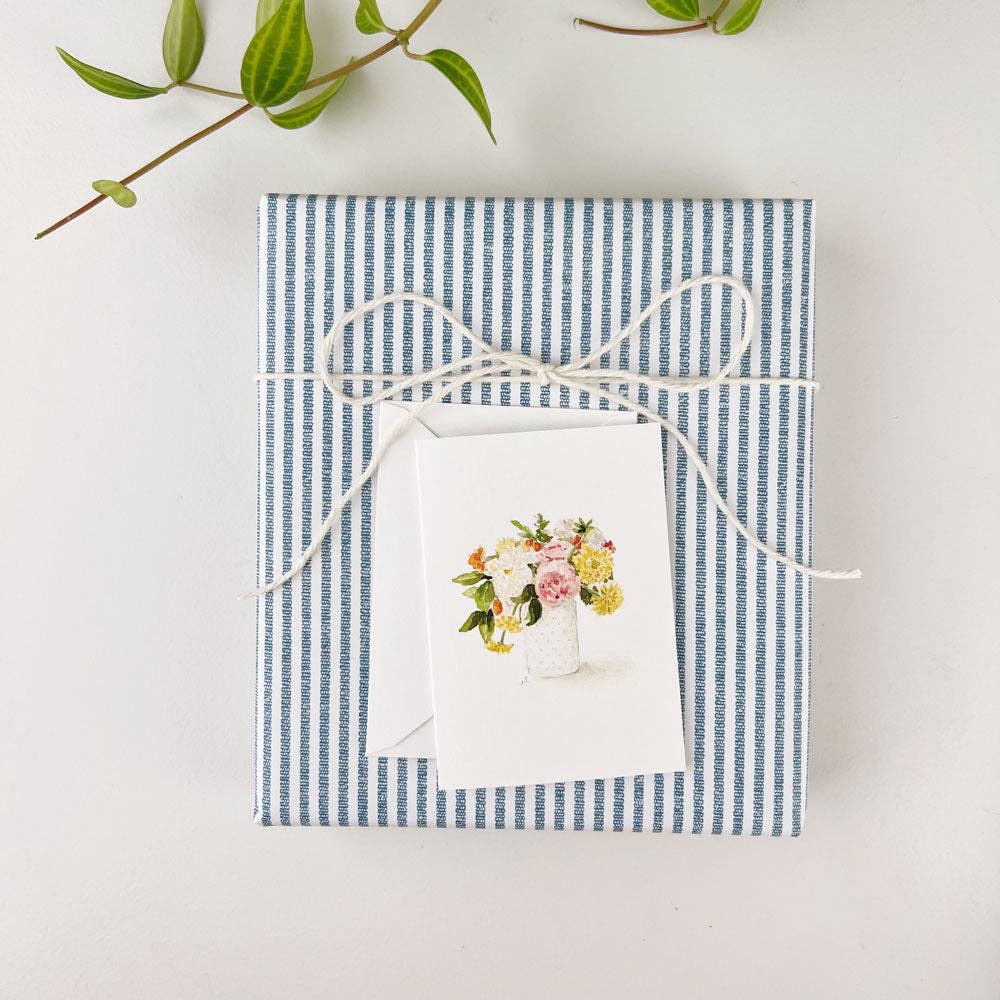 Hobnail bouquet mini notecard - Market 12