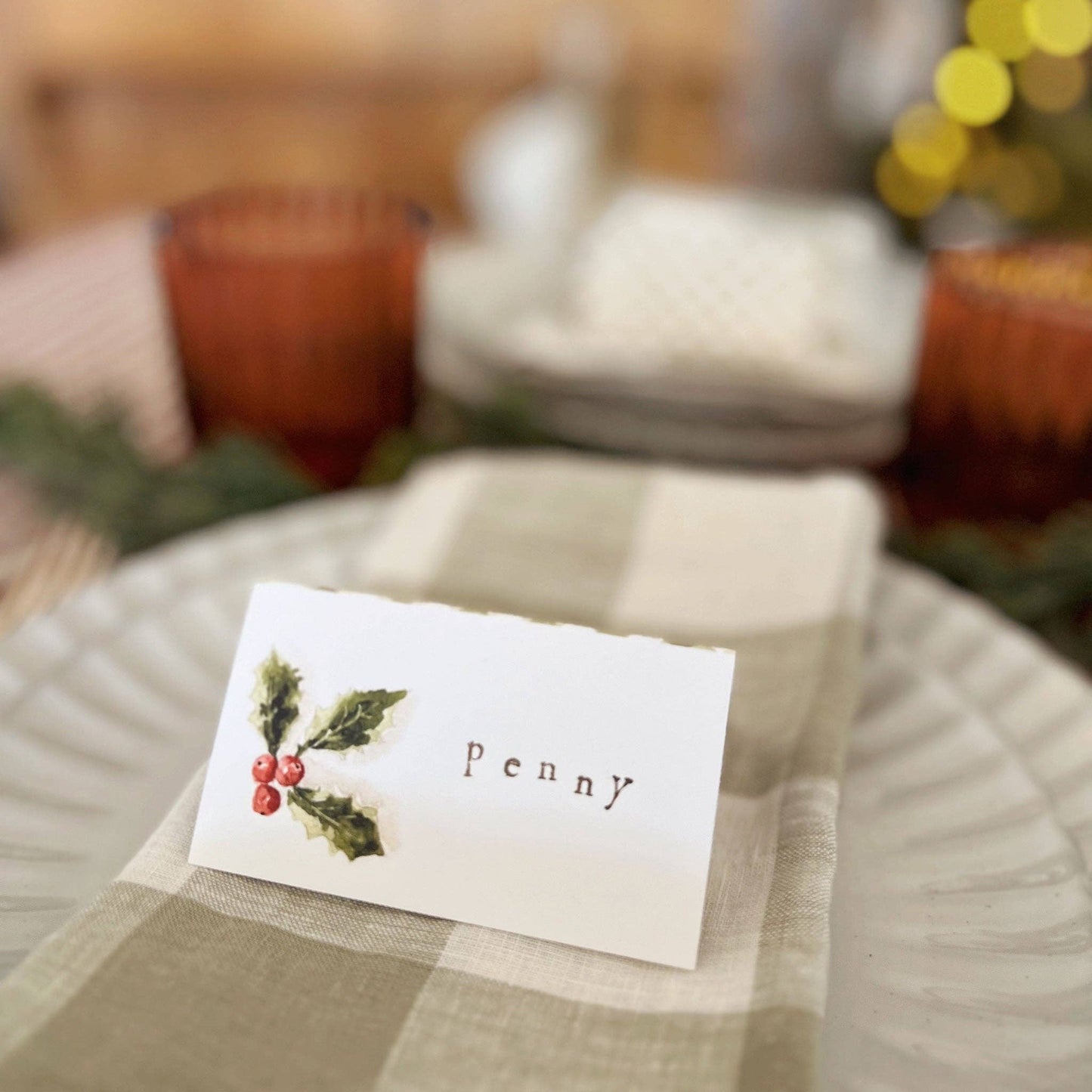 Holly berry place cards - Market 12