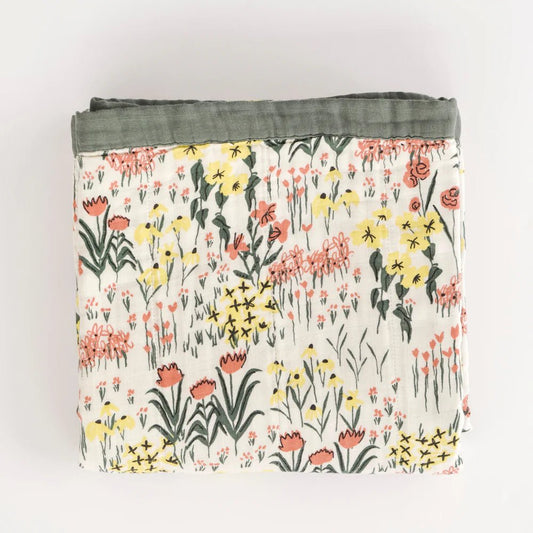 Hope Roadside Picks Bamboo Rayon Muslin 4 - Layer Quilt - Market 12